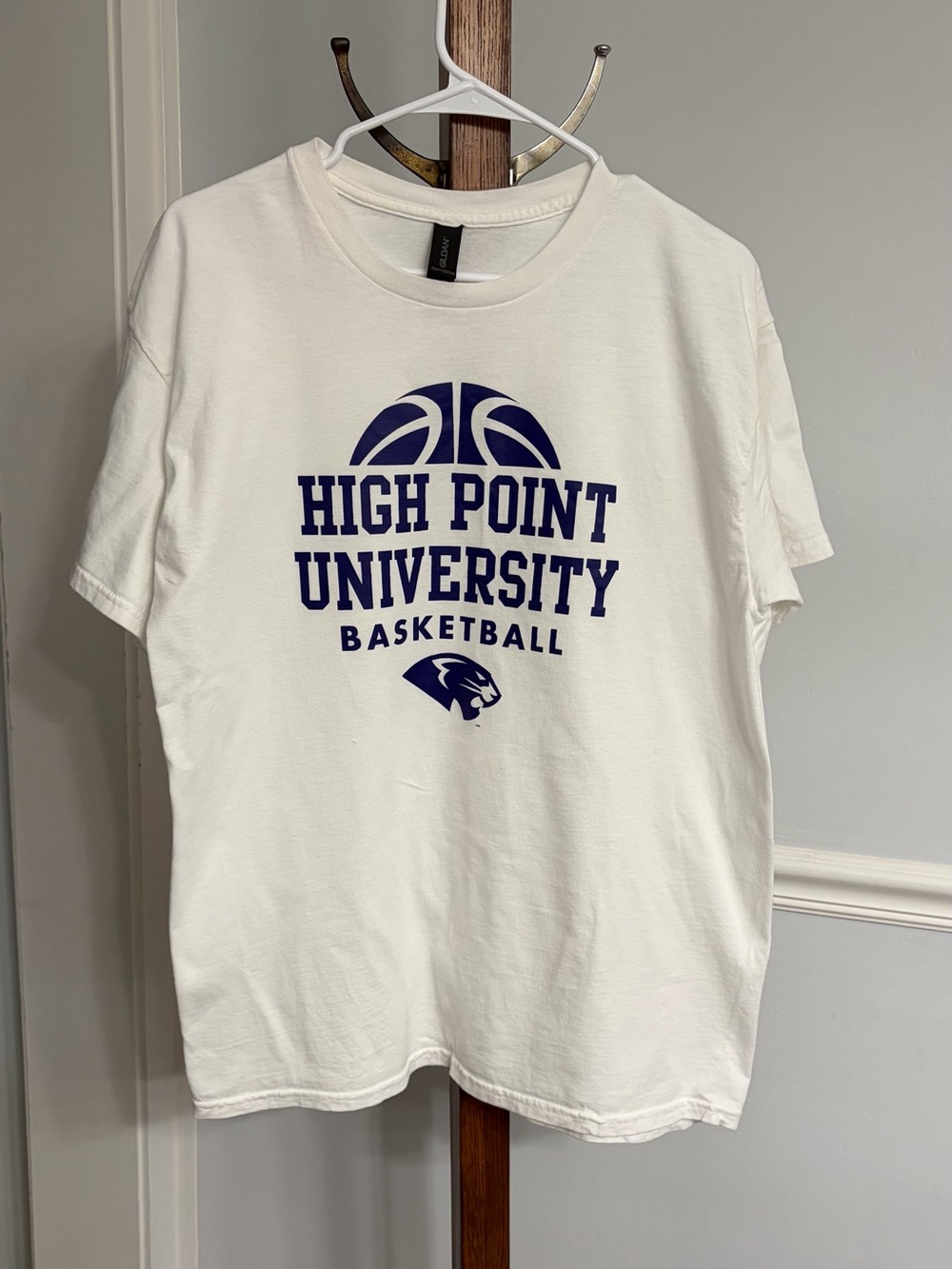 Gildan White High Point University Basketball T-shirt